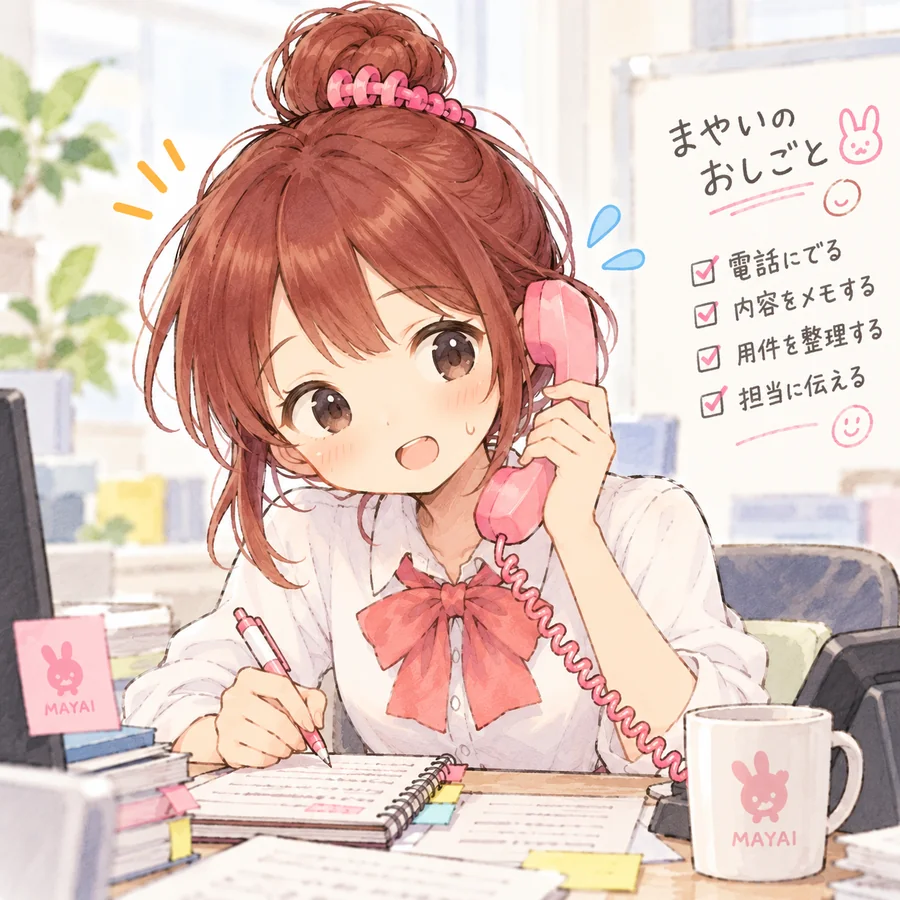仕事中のまやいちゃん